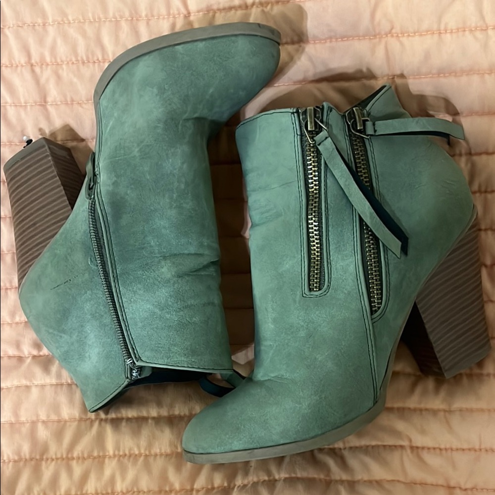 Women's Green Ankle Boots